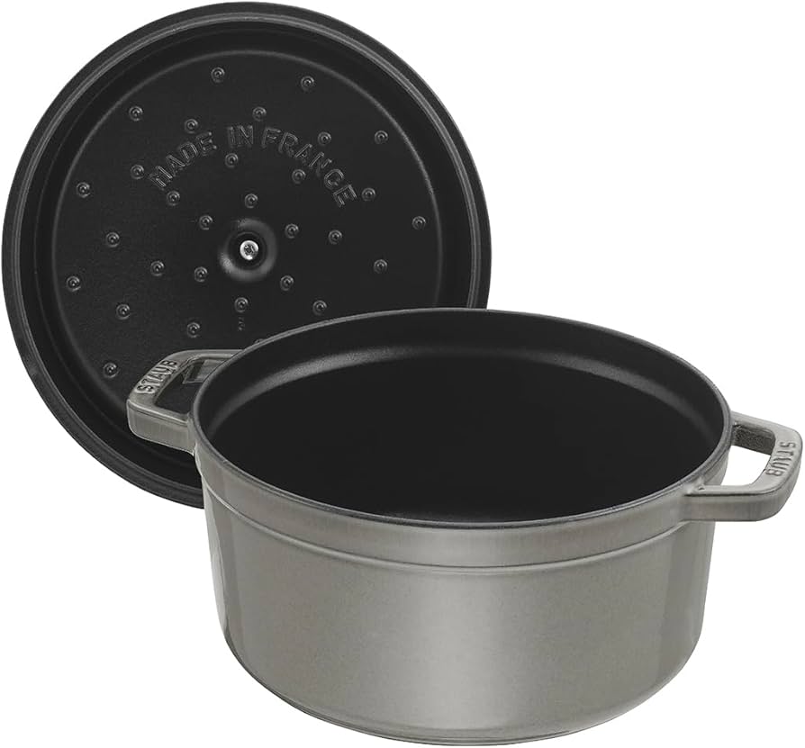 Amazon.co.jp: staub ストウブ 「 ピコ ココット ラウンド グレー 34cm