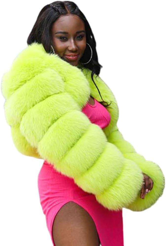 Denny&Dora Real Fur Coat Women Cropped Fox Fur Custom Winter