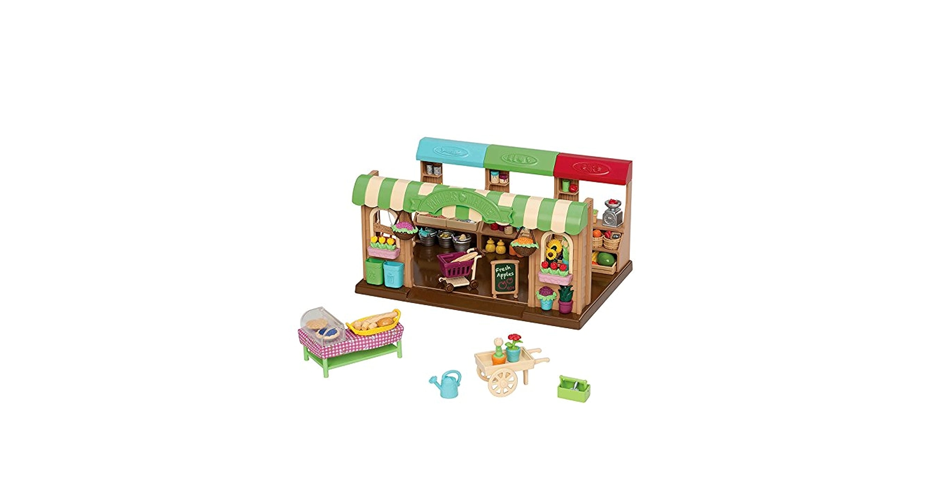 Amazon.com: Li'l Woodzeez Store Playset – Hoppin' Farmers Market