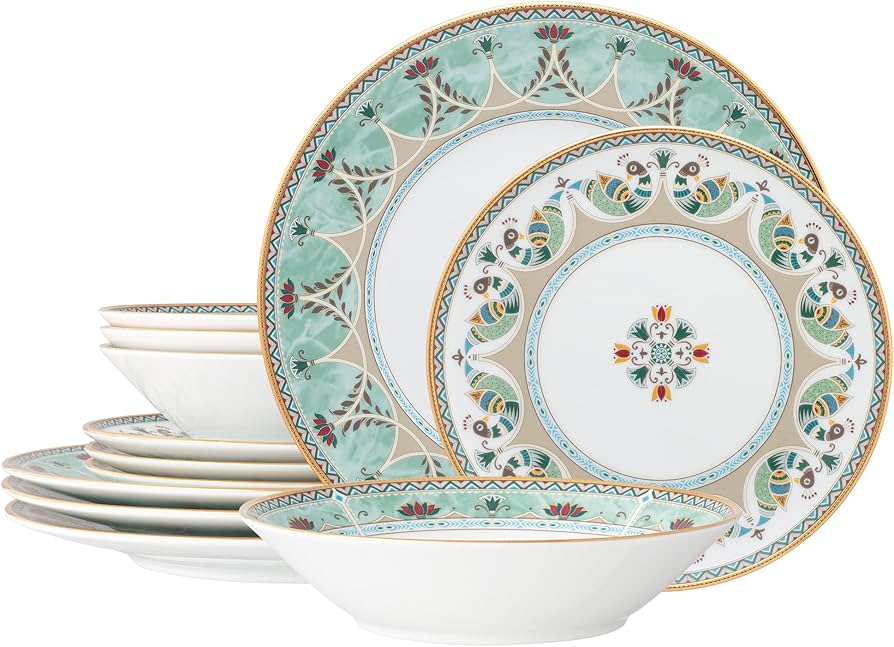 Amazon.com | Noritake Serene Garden 12-Piece Dinnerware Set