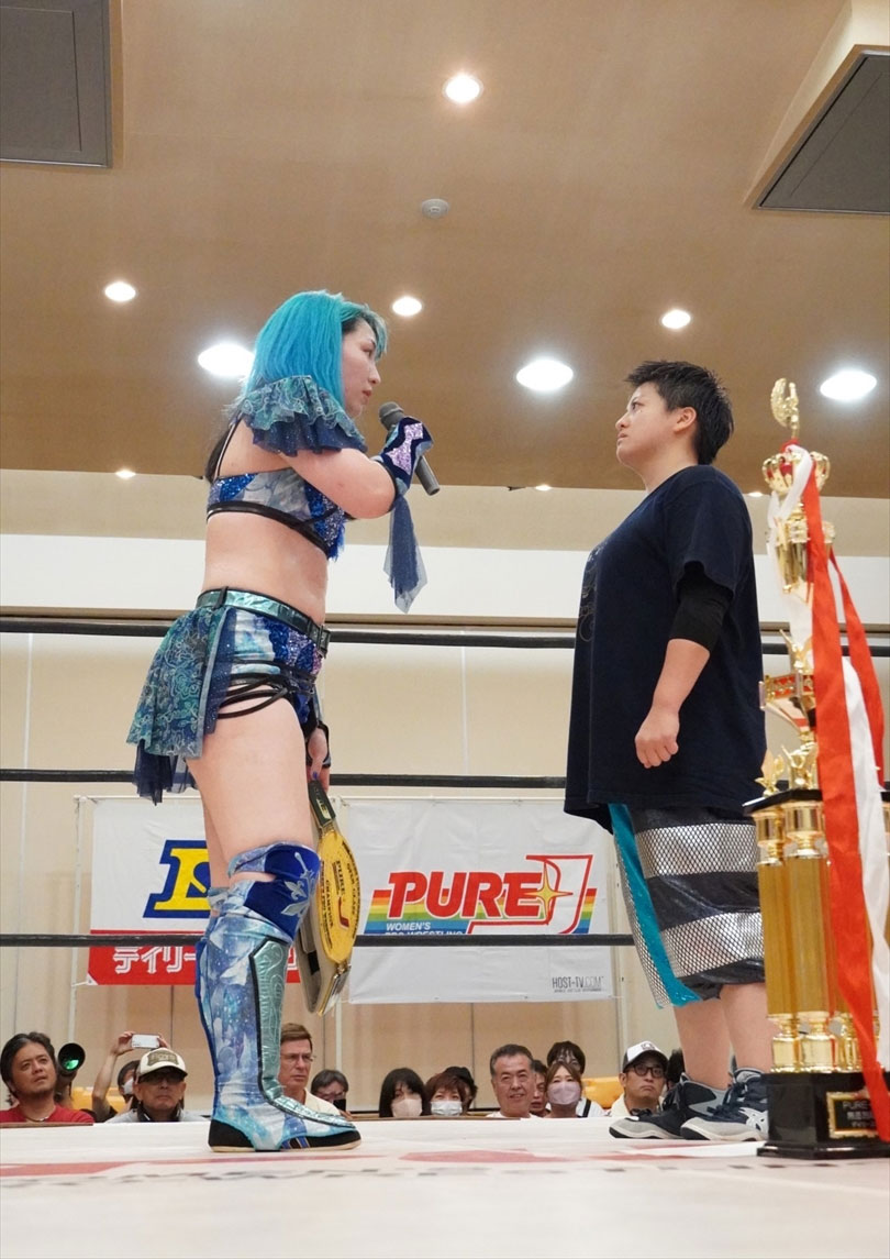 9・15PURE-J女子プロレス無差別級選手権世羅りさvs.大空ちえ決定