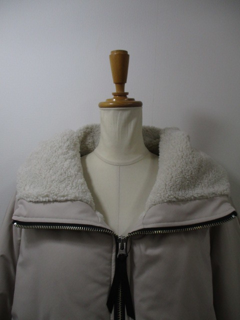 ラリアムー Lallia Mu ラリアムー バイカラーヘムショートフードコート