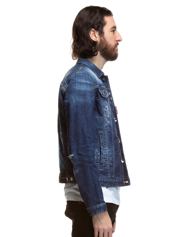 DSQUARED2 (ディースクエアード) ダメージ フルボタン デニム