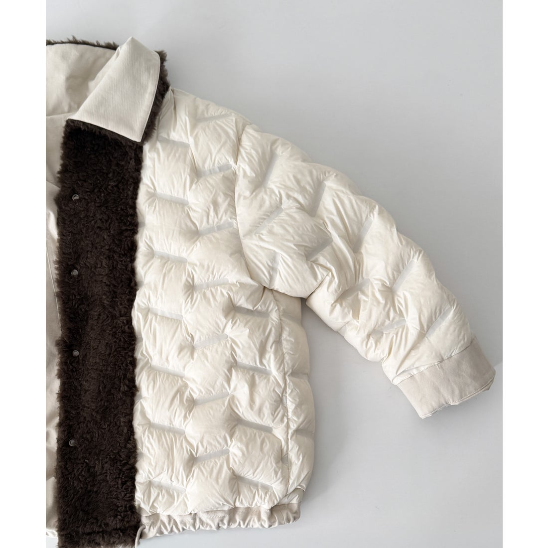 キャナルジーン CANAL JEAN diggity 襟ボアハーフダウンコート （オフ