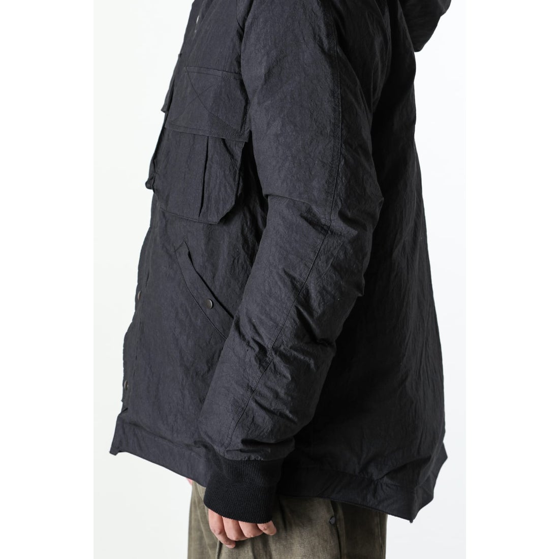 デヴォア DEVOA Down Jacket Shrink Cotton / Nylon （BLACK） -FASCINATE