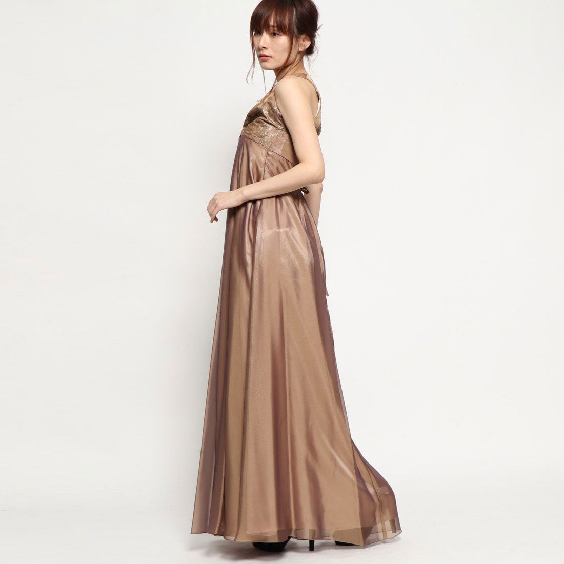 ジュネビビアン Genet Vivien ロングドレス （ブラウン