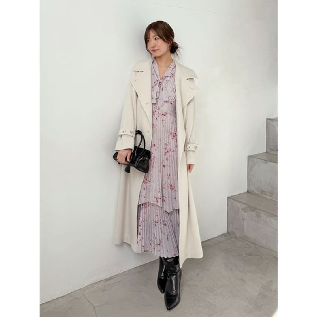 スナイデル SNIDEL ウールカシミヤスタンドカラーコート （DGRY