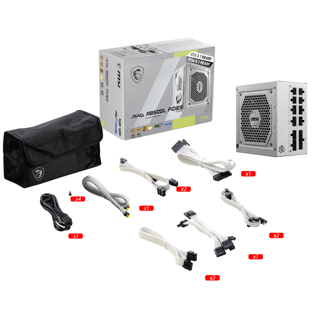 MAG A850GL PCIE5 WHITE | Power Supply | Overflow With Power