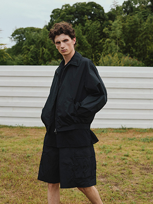 COMOLI / コモリ | シルクフリース ハーフジップ プルオーバー - Navy