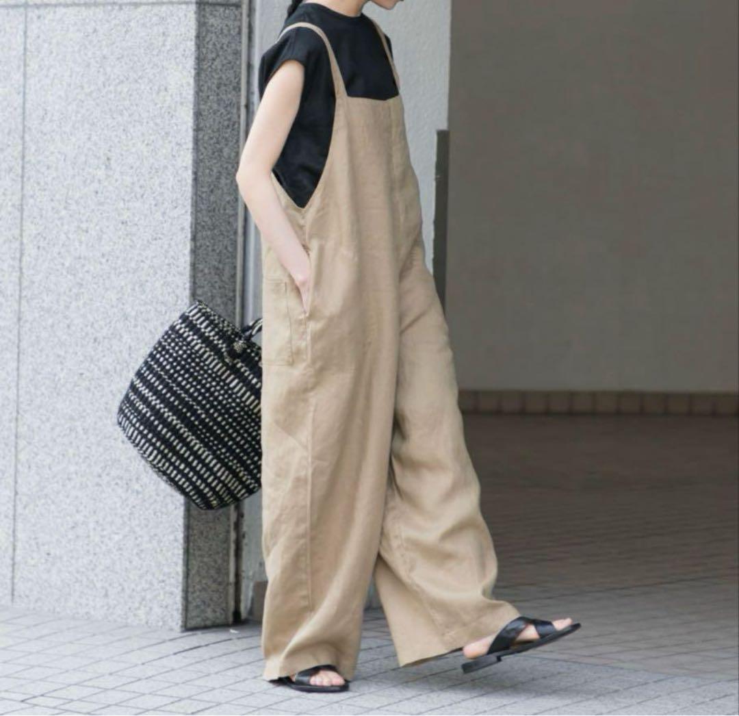 新品タグ付き！かぐれ リネンサロペット　ベージュ 楽天市場】リネンサロペット／かぐれ（kagure） : 丸井（マルイ）楽天