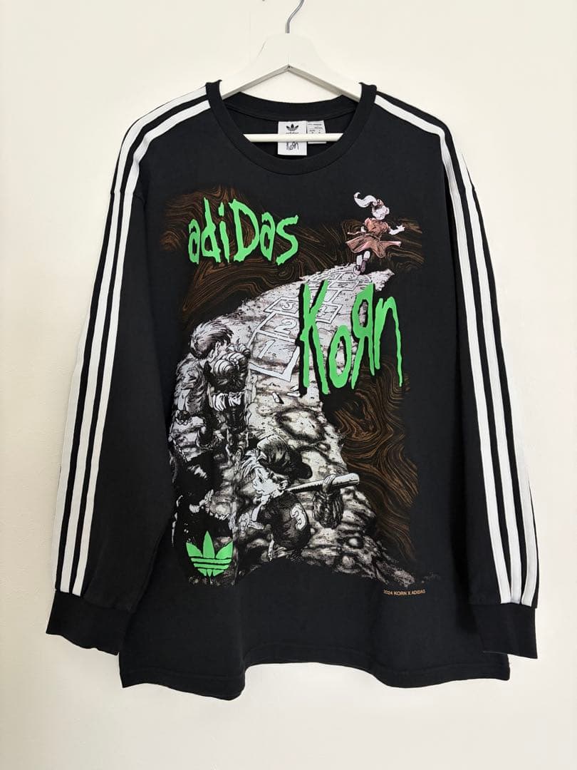 adidas × Korn ロングスリーブTシャツ adidas KORN LONGSLEEVE BLACK （アディダス コーン ロングスリーブ