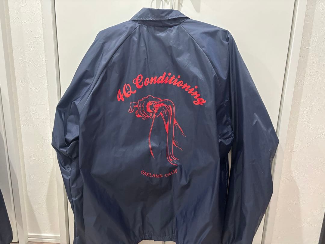 レア　4Q Conditioning コーチジャケット M ネイビー　新品未使用 SAVE THE CULTURE (BOX) Coach JKT【ナイロンコーチジャケット