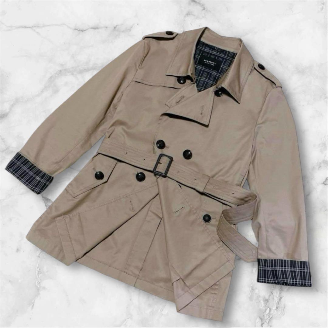 訳あり BURBERRY バーバリーブルーレーベル トレンチコート チェック 中古・古着通販】BURBERRY BLUE LABEL (バーバリーロンドンブルー