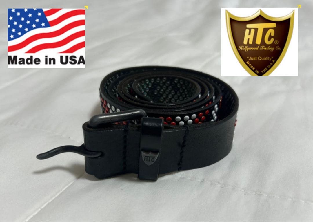 破格‼️ 美品！HTC レザースタッズベルト HTC(Hollywood Trading Company)/エイチティーシー(ハリウッド