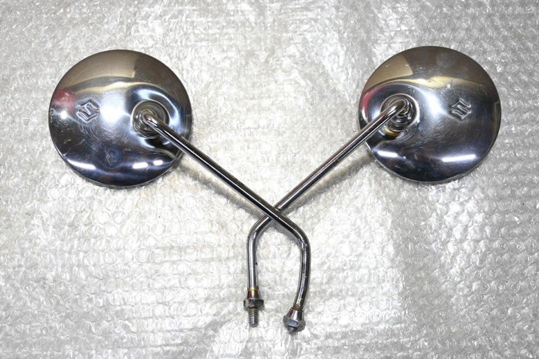 当時物 純正 スズキ純正 Sマーク ミラー GT38 スズキ（SUZUKI） 純正 エンブレム [Sマーク] 鏡面 / 軟質樹脂製 3D