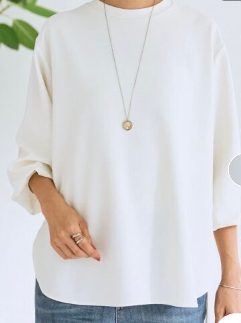 ビアズリー　 ホワイト長袖トップス スリット・タックデザイン タックデザインロングスリーブTシャツ｜MEN｜251IAB90-2211｜AZUL BY