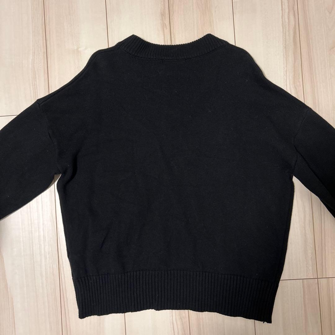 ami paris黒 ニットセーター ハート刺繍 - メルカリ