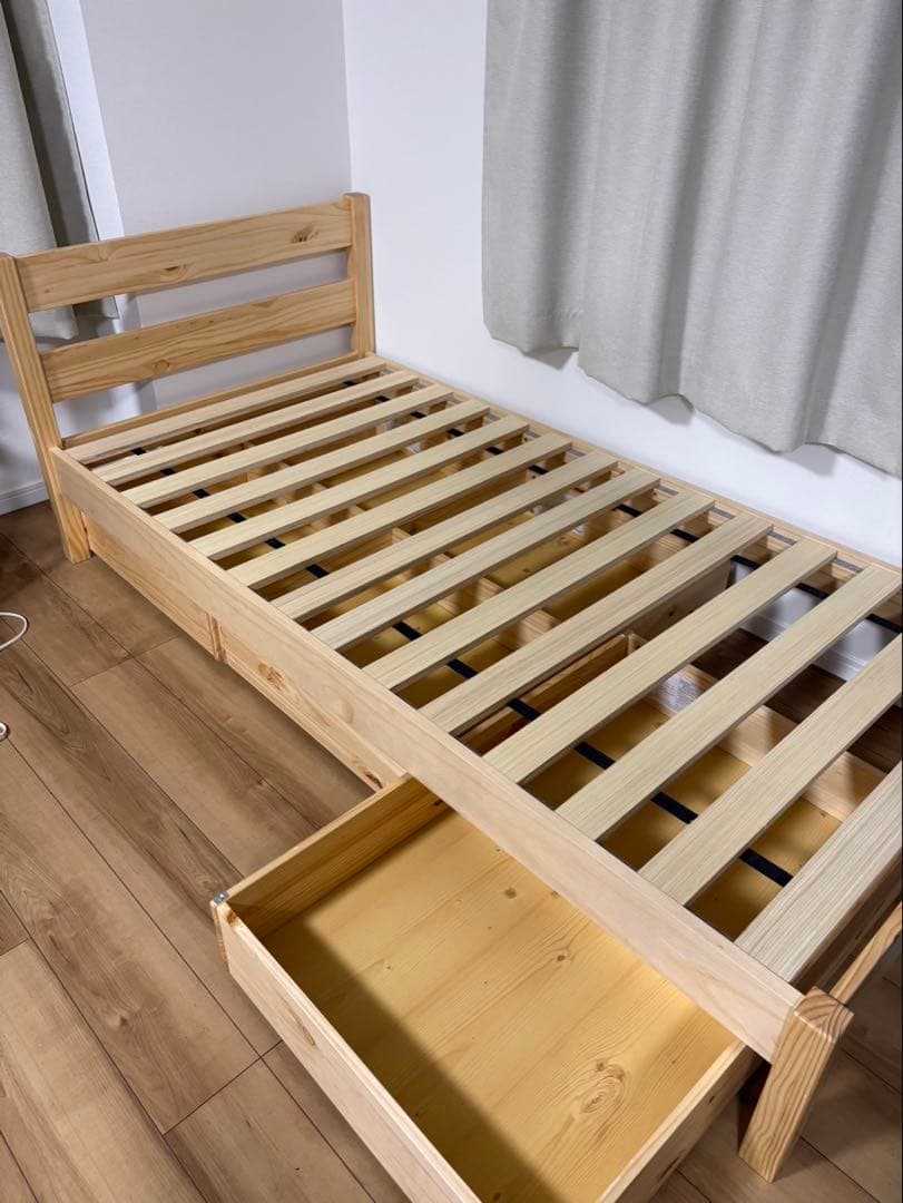 2/14まで出品　引き取り限定　無印良品　木製ベッドパイン材　シングルベッド 木製ベッド | 無印良品