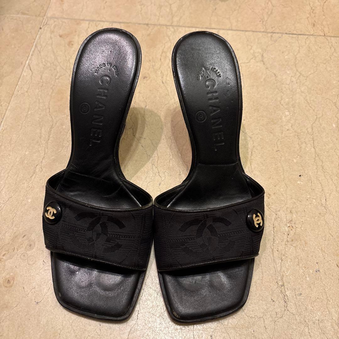 CHANEL ニュートラベルライン ミュール 金ココマーク 黒 CHANEL（シャネル）商品一覧｜ワンダーレックス公式通販サイト