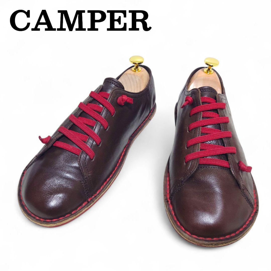 カンペール PEU CAMI ペウカミ レザー シューズ 40 ゴム紐 ブラウン カンペール CAMPER [カンペール] PEU CAMI / カジュアルシューズ