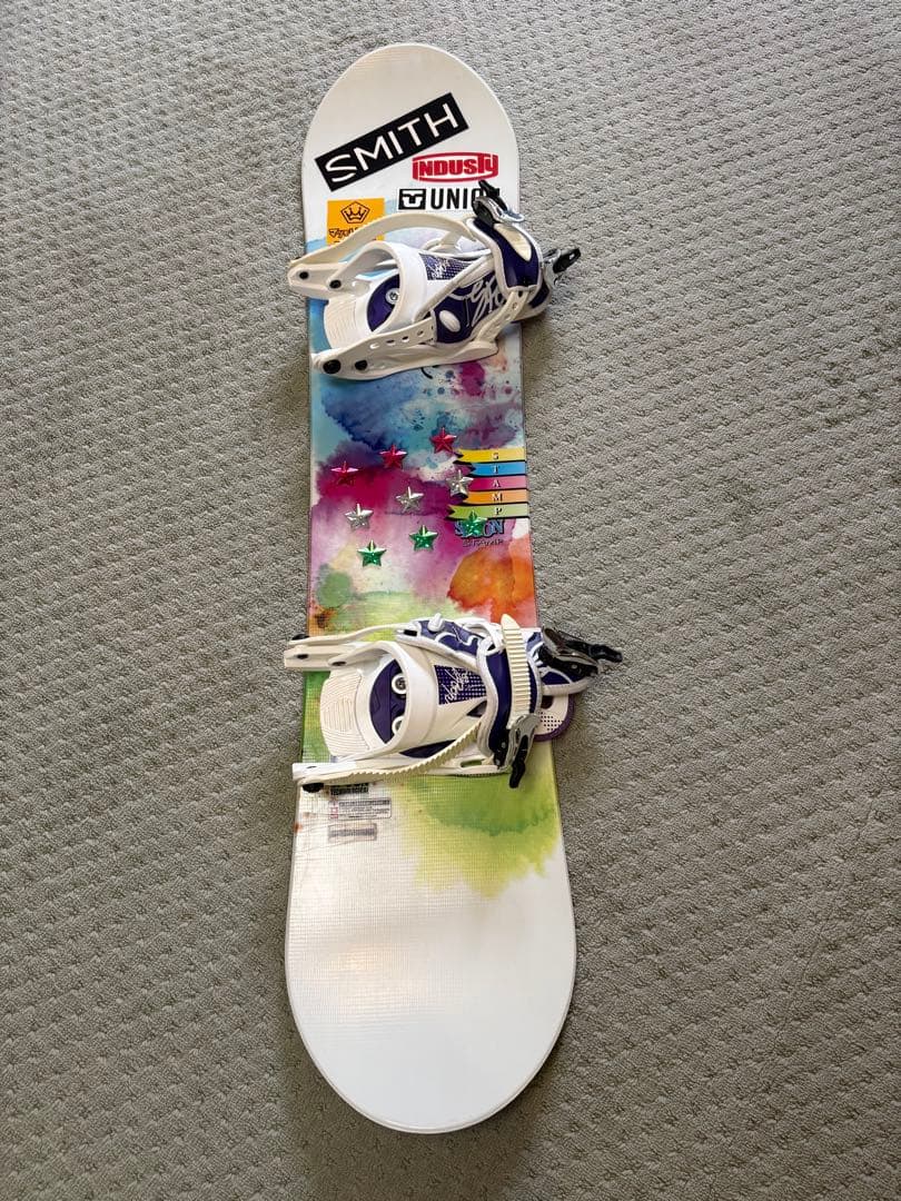 SPOONスノーボード 110 SPOONビィンディング，デッキ3点セット スプーン NATURE BLUE ＆ EQUIP BINDING NAVY 板＋ビンディングセット