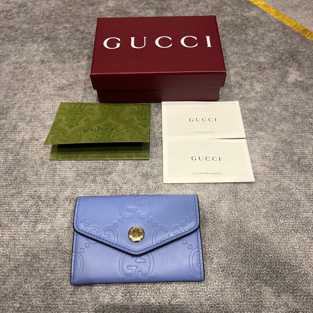 専用グッチ　名刺入れ　カードケース　GUCCI 日本限定 ダブルG カードケース（名刺入れ） ・ブラック レザー