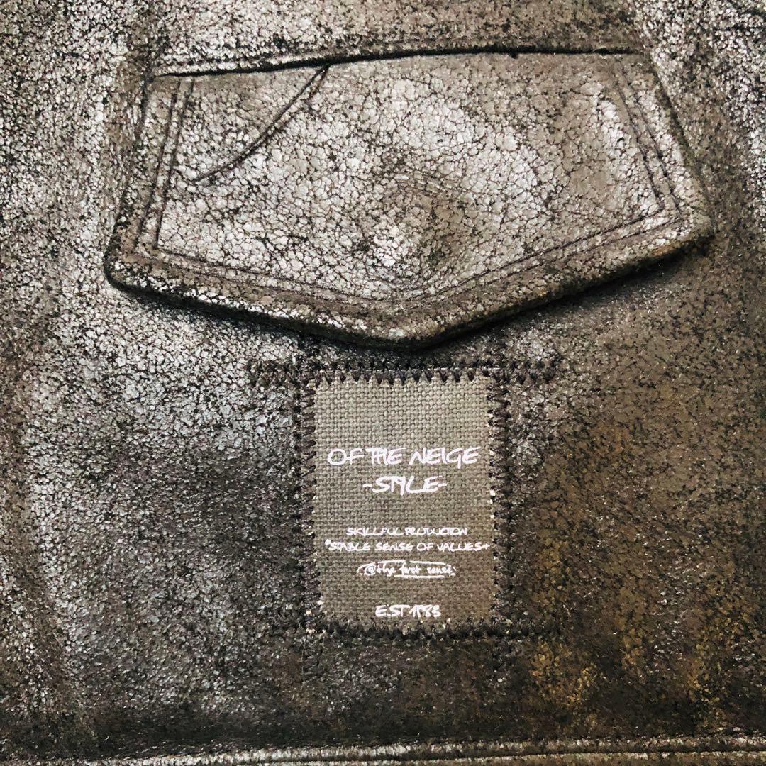 極美品！OF THE NEIGE STYLE 馬革 ダブルライダース 42 裏柄 - メルカリ