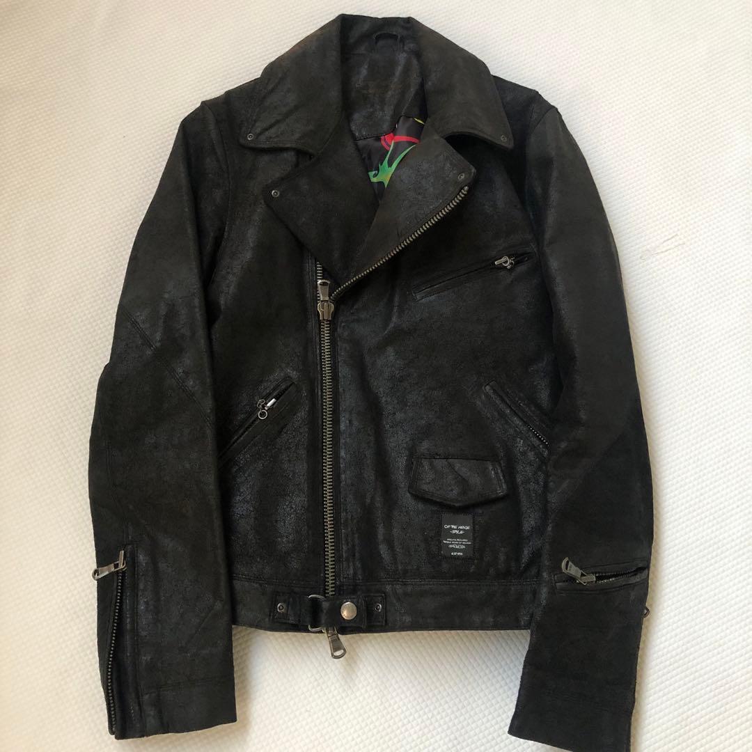 極美品！OF THE NEIGE STYLE 馬革 ダブルライダース 42 裏柄 - メルカリ