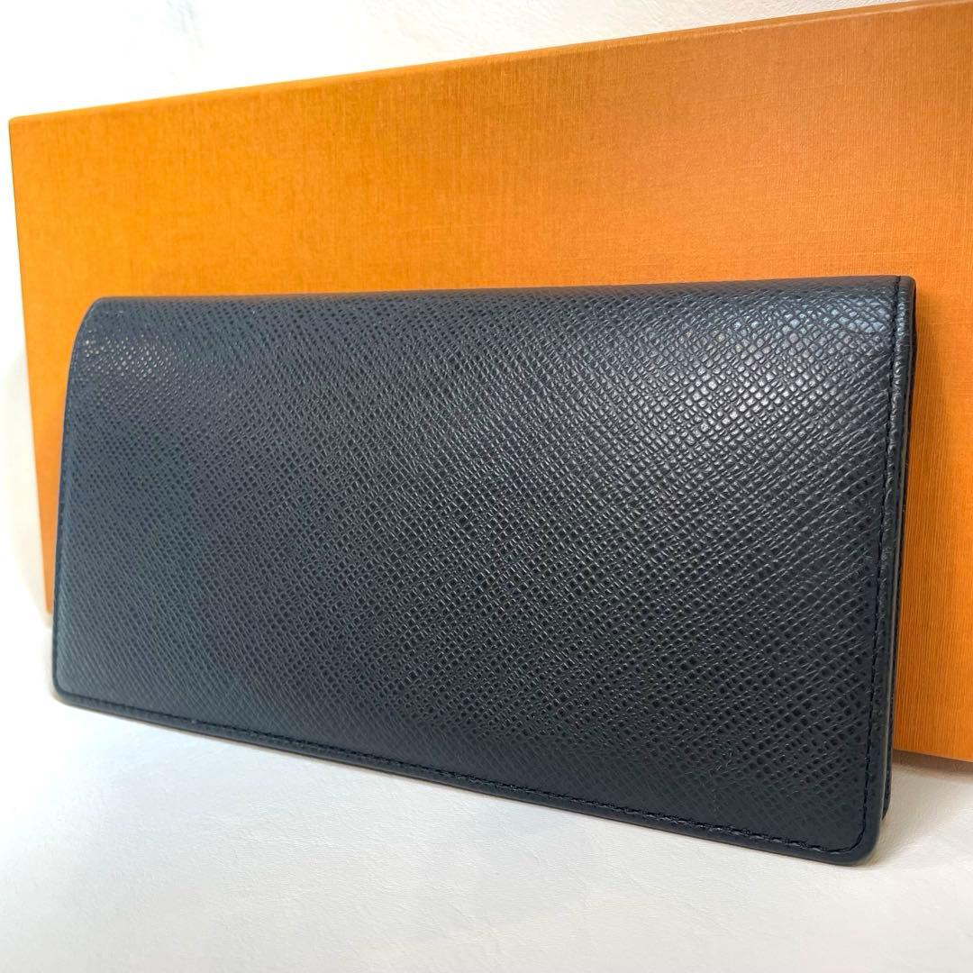 美品　ポルトフォイユブラザ　タイガ　長財布　黒　札入れ LOUIS VUITTON ルイヴィトン 長財布 ポルトフォイユ ブラザ タイガ