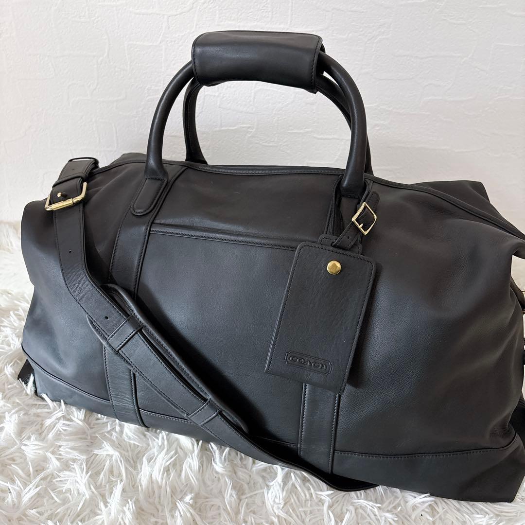 美品　COACH ボストンバッグ 2way オールドコーチ 0502 美品】オールドコーチ ボストンバッグ 2way レザー 大容量 0502 - メルカリ