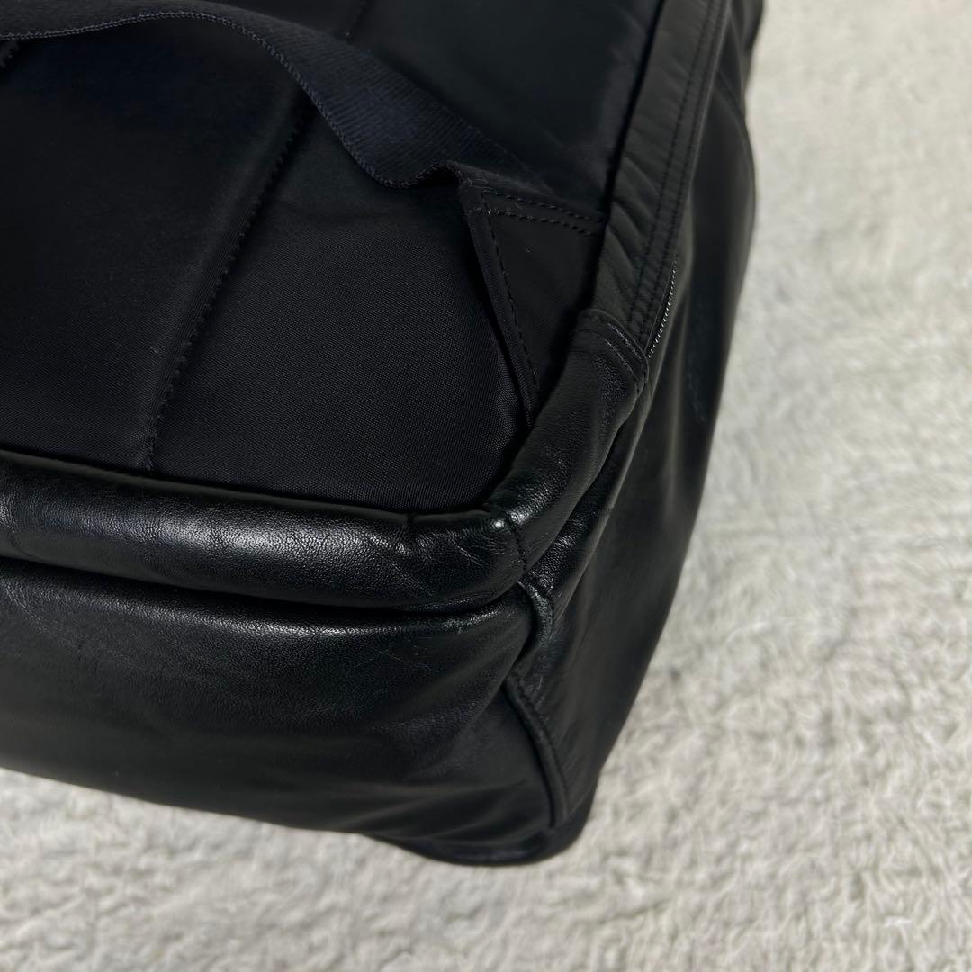 PORTER TIME BLACK DAYPACK 牛革製 完売品 - メルカリ