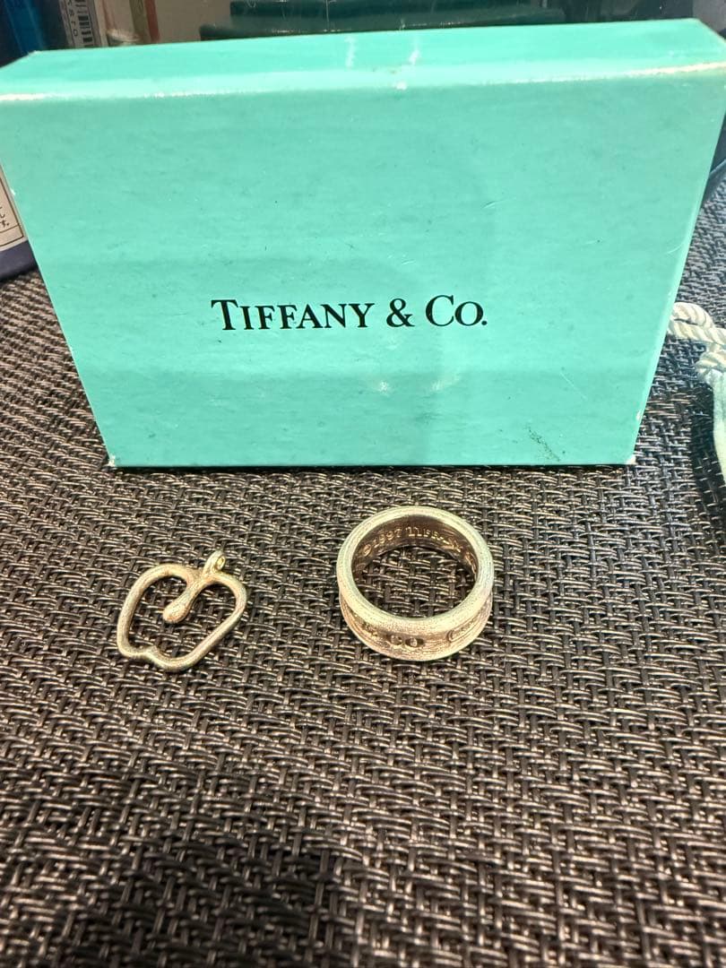 Tiffany & Co. シルバーリング＋ネックレストップ TIFFANY＆CO.】1388 シルバー925 ティファニー1837 ナローリング
